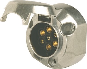 Trailer Socket Metal Male 7 Pin 7 Pin Connection Universal Metal.