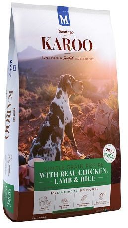 Large to giant breed puppies require nutrition that supports their rapidly growing skeletons, joints & cartilage during early development. Glucosamine & Chondroitin, provides a strong foundation for a healthy adulthood. Benefits Include: Only Rice - A single grain, high-quality, highly digestible, provides all-day energy. Chicken - Provides energy for physical strength for an active & playful lifestyle. Lamb - Adds flavour & texture, crucial to development & maintenance of strong, healthy muscles. Omega-6 - helps nourish a dog's skin, reduces stool odour. Beet Pulp & Inulin - Stimulates growth of beneficial bacteria in digestive system, improves stool quality. Kaolin - Provides a protective coating to the epithelial of gastrointestinal tract, aiding optimal nutrient absorption. Fish Oils - Omega-3 fatty acids essential to immune system health, joint health, shine & condition of the skin & coat. DHA - Key element in the healthy development of the brain, vision & central nervous system.
