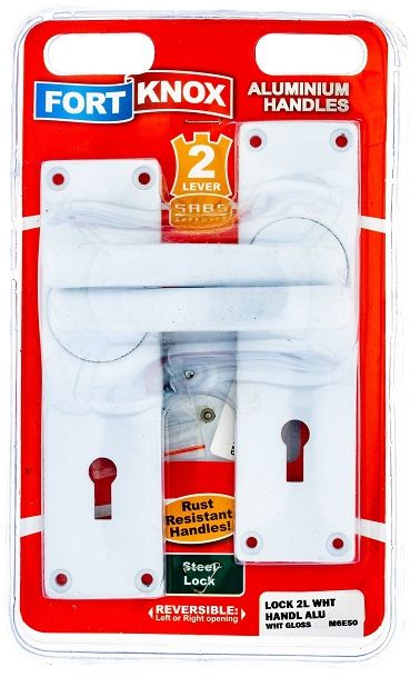 2 Lever aluminium lockset, more rust resistant, mainly used for indoors, white colour.