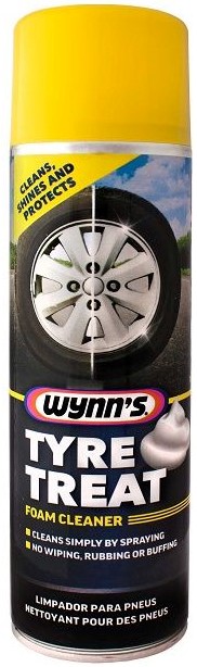 Wynn's Tyre Treat is a foam cleaner which acts immediately by simply spraying the actuated foam onto the tyre. For enhanced appearance, wipe the tyre before it is dry.