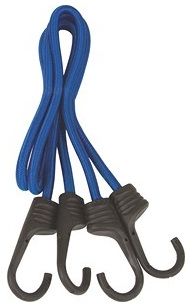 Round Bungee cord with Plastic moulded metal hooks.