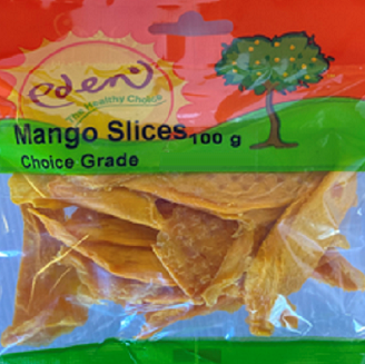 Dried mango slices.