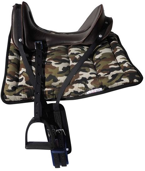 Tree: Solo McLellan style fibreglass tree is specially designed to fit South African horses. Open centre provides clearance for horses spine. Stirrup leathers & Irons: Nylon stirrup leathers are fitted in 2 different stirrup slots to suit a taller or shorter rider. It also suits a more forward sitting rider (the front stirrup slot), or the back slot for a more further back sitting rider. Girth Points: The replaceable girth straps secure from front and back, to ensure a snug, comfortable and even contact saddle fit. Chafeless padded girth. Ample Dee rings for attaching breastplate, saddle bags and crupper. For endurance, trail riding, security, veewagter - farm work.