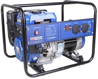 Air cooled petrol generator without wheels and handles.
