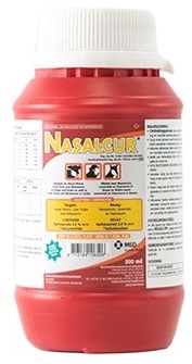 Remedy for nasal worm, liver fluke and wireworm in sheep and goats as well as liver fluke and wireworm in cattle.