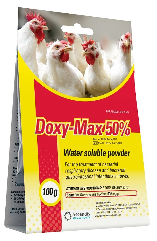 Water soluble powder for the treatment of bacterial respiratory disease and bacterial gastrointestinal infections in fowls.