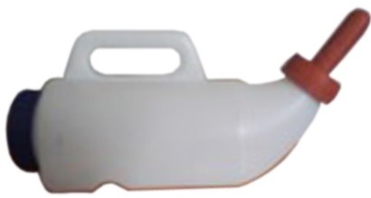 Plastic 2lt Feeding bottle long lasting silicone teat. Replaceable silicone teat.