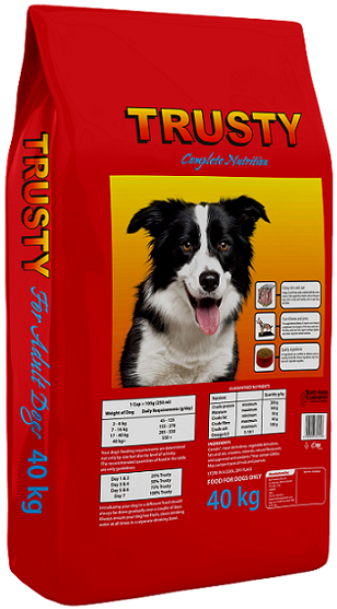 A balanced dog food suitable for all breeds. Trusty has been developed in South Africa by animal nutritionists to ensure it has all the nutritional requirements your dog needs.