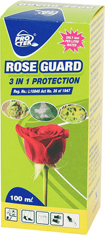 An emulsifiable concentrate contact insecticide, contact and systemic fungicide. Insecticide and fungicide. 3 in 1 protection. Controls aphids, red spider mites, black spot, powdery mildew and rust.