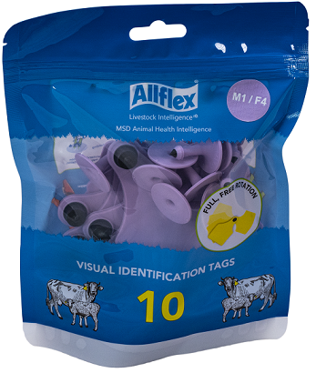 Button Male/Senior Female (M1/F3) (100) White. Apply with Universal Total Tagger& Flip Pin Applicator.