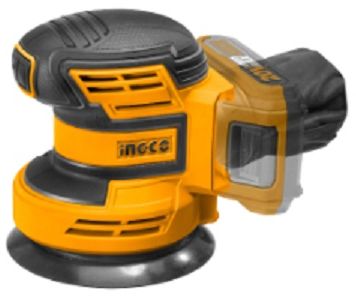 The product includes voltage of 20v, no load speed of 10000, bottom size 125mm, it comes with 5 pieces sand papers. Battery and charger are not included. The product comes by colour box.