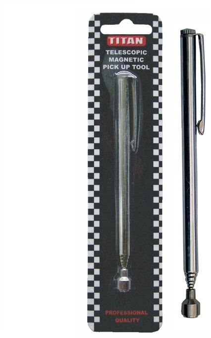 Due to its small size our high quality telescopic pick up tool gets into those hard to reach places. It has a very strong magnet capable of lifting 300g.