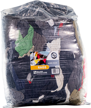Cloth rags are rags made from unwanted 100% cotton clothing and household fabric items.