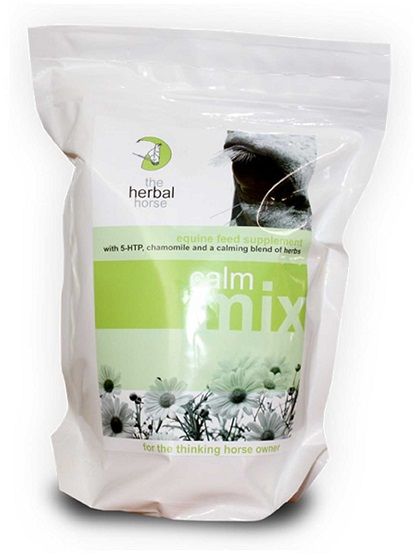 The herbal horse calm mix contains a blend of herbs, 5 - HTP, magnesium and thiamine formulated to have a calming effect on horses without causing drowsiness. Contains: Contains 5 - HTP (an amino acid, which acts as a anti-depressant), thiamine (a vitamin which has been found to have a calming effect in horses), magnesium in a bioavailable form (amino acid chelate) and herbs such as chamomile (gently soothes without causing drowsiness). Use this product daily or at events only, whatever the needs of the individual horse. Dose: 15g (daily dose) to 60g (event dose, if necessary). Use this: if your horse is "hot", spooky or tense as a natural calmer for horses if your competition horse becomes agitated or nervous at events if your horse finds it difficult to relax in the paddock or stable in rescue horses as an antidepressant/anti-anxiety supplement when attempting difficult training, e.g. Boxing.