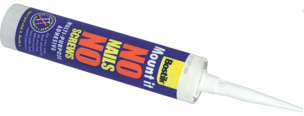 A high strength assembly adhesive for easy and invisible fixing of various objects without drilling, screwing and nailing.