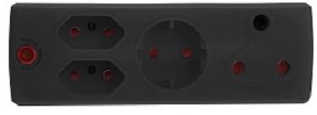 1X16+2X5AMP+1XSchuko surge adaptor.