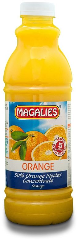 Magalies 1 Litre Orange 50% 1+4 Fruit Nectar Concentrate