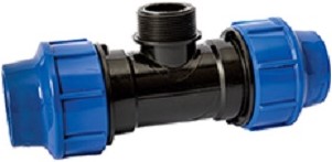 PP Compression fittings are widely used in water supply and irrigation. Fast & Reliable connection: Split ring opening has been optimized to make pipe insertion even easier. Turning of pipes can be prevented by inner threaded during installation. Specification: Pipe and fittings shall be manufactured from virgid PP (Polypropylene) compounds. Compression fittings are an excellent alternative to sweating two pipes together. Fields of Application: Piping networks for water supply of public works. Piping networks for water treatment systems. Working pressure: At 20°C - PN16 (Threaded fittings: PN125).