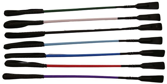Ideal children's crop with a wrist loop and wider flap. Lots of bend Black, Royal, Red, Purple & Pink.