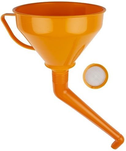 1.3lt Capacity. Chemical and oil resistant. Anti splash rim. Removable brass filter.