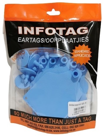 Plastic ear tags with plastic point.
