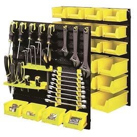 2 x plastic back panels to hold trays and bins (483 x 14.7 x 540mm).