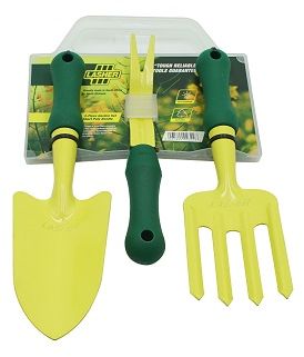This essential garden set includes a hand fork, hand trowel, and hand transplanter, each crafted with attention to durability and ease of use.
