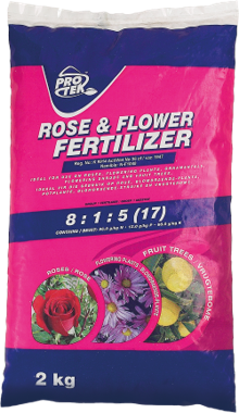 A chemical granular fertiliser. N:P:K (%) 8:1:5 (17). Specially formulated for roses, seedlings and flower bearing plants