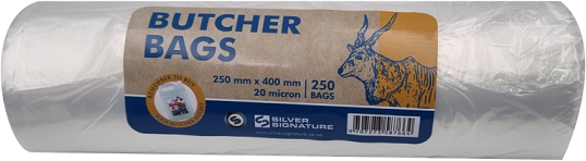 Butcher bags 250mm x 400mm x 20mic.