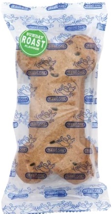 Sunday Roast flavour dog biscuits for large to extra large dogs.