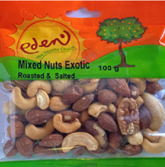 Almonds, cashews, macadamias and/or Brazil nuts, pecannuts, walnuts, salt, vegetable oil, palm fruit, antioxidant TBHQ.