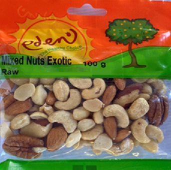 Raw almonds, cashews, walnuts, pecannuts and macadamias.