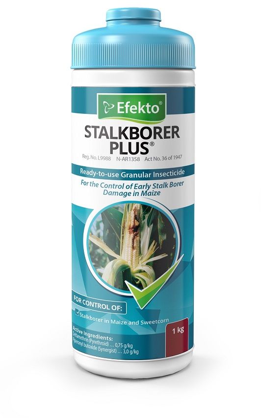A ready for use granular insecticide for the control of stalk-borer in maize.
