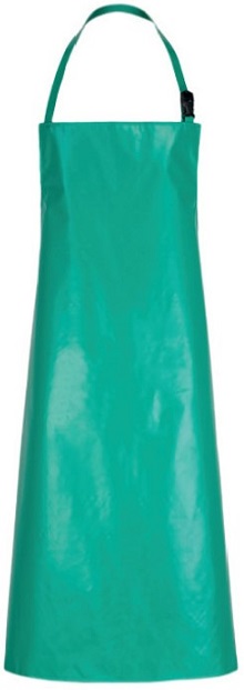 Heavy duty, durable PVC apron.