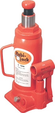 Jack for easy lifting, bending and pushing on a wide variety of automotive, truck, industrial and construction task