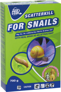 A granular insecticide ready to use snail bait. Safer formulation, contains a pet repellent. Unique bran flake bait. Convenient, ready to use.