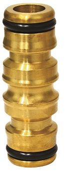 Designed to join two hose lines securely, this connector allows for easy extension and connection of hoses equipped with standard hose fittings.