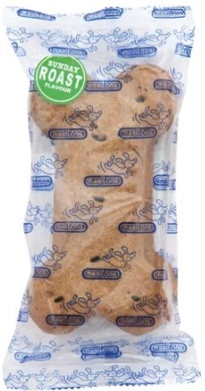 Sunday Roast flavour dog biscuits for small to medium dogs.