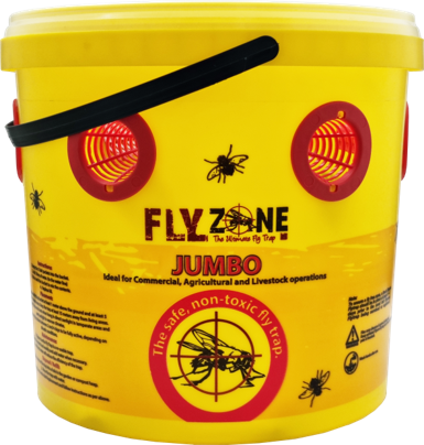 Reusable fly trap. Controls flies. Non-toxic organic protein bait. UV protected bags to ensure longer lifespan.