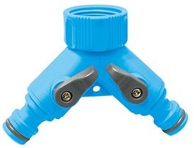 Features two adjustable connectors for easy attachment to hoses or timers.