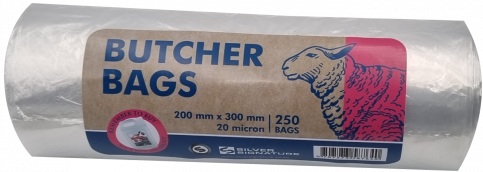Butcher bags 200mm x 300mm x 20mic.
