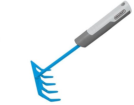Multi purpose tool for raking, levelling beds and working the soil.