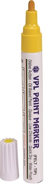 Permanent marking, lettering, coding or numbering can be made using these marker pens.