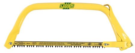 Comes with bowsaw and hacksaw blade for general purpose cutting of wood and steel.