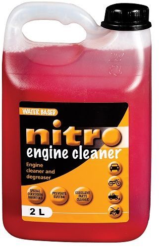 Water Based heavy duty engine cleaner and degreaser. Parts cleaner and degreaser Brush, spray or dip greasy components. Leave 10-15 minutes to react. Rinse with water or spray with pressure spray.