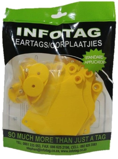 Plastic ear tags with copper point.