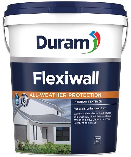 Product uses for exterior walls and trims. Ideal for new or previously painted plaster, cement, fibre-cement, brickwork and composition boarding. Tough and flexible covers hairline cracks and hides minor imperfections. Advantages of product, tough and flexible covers hairline cracks and hides minor imperfections, durable and washable, Excellent obliteration. The product is mould and fungus resistant, washable and easy to clean, optimised for colour, low splatter and easy application with brush, roller or spray. The product dries quickly, excellent recoating properties, with a 8 year quality guarantee. Available in classic standard colours or can be tinted to over 800 colours.