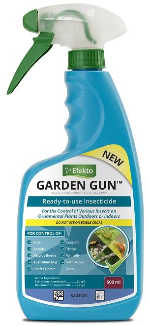 A ready-to-use insecticide for the control of aphids, soft brown scale, Australian bug, astylus beetle. Chafer beetles, thrips, whitefly and loopers on ornamental plants outdoors and indoors. Controls ants in the garden.