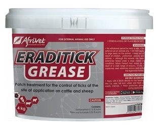 Patch treatment for the control of ticks at the site of application on cattle and sheep.