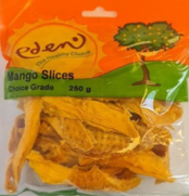 Dried mango slices.
